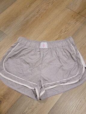 Free People Athletic Shorts in Light Taupe with Cream Trim